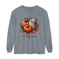 Cozy Fall Vibes T-Shirt | Pumpkin, Hot Chocolate & Autumn Leaves Tee | Cute Seasonal Graphic Sweat shirt