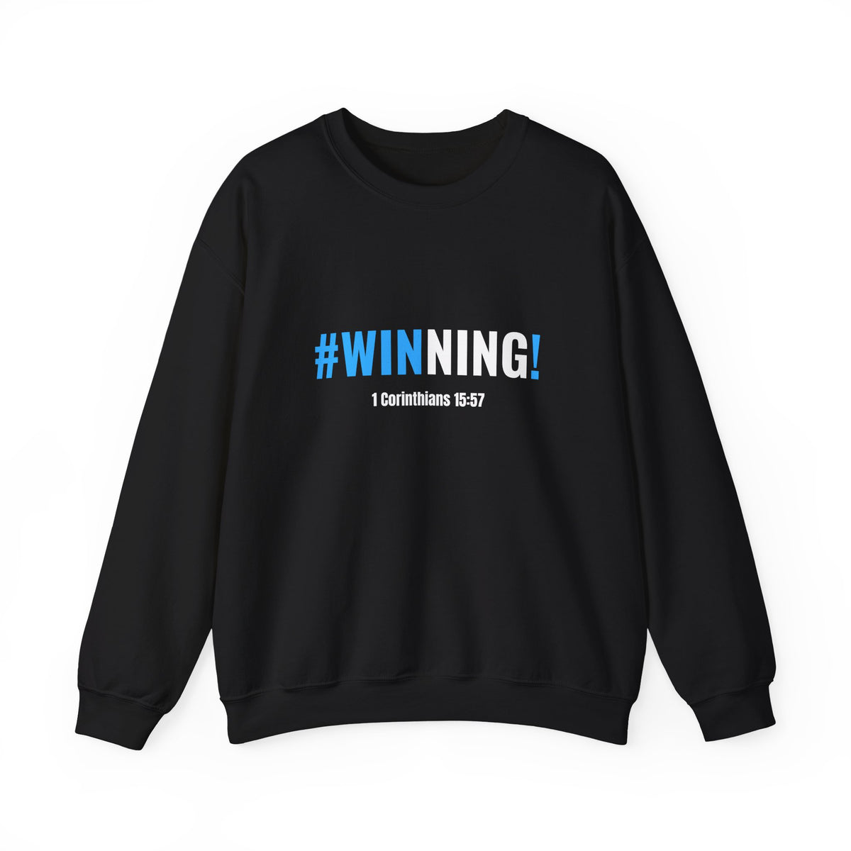 Victory Through Christ T-Shirt | 1 Corinthians 15:57 Scripture Tee | Christian Faith Graphic SWEATSHIRT