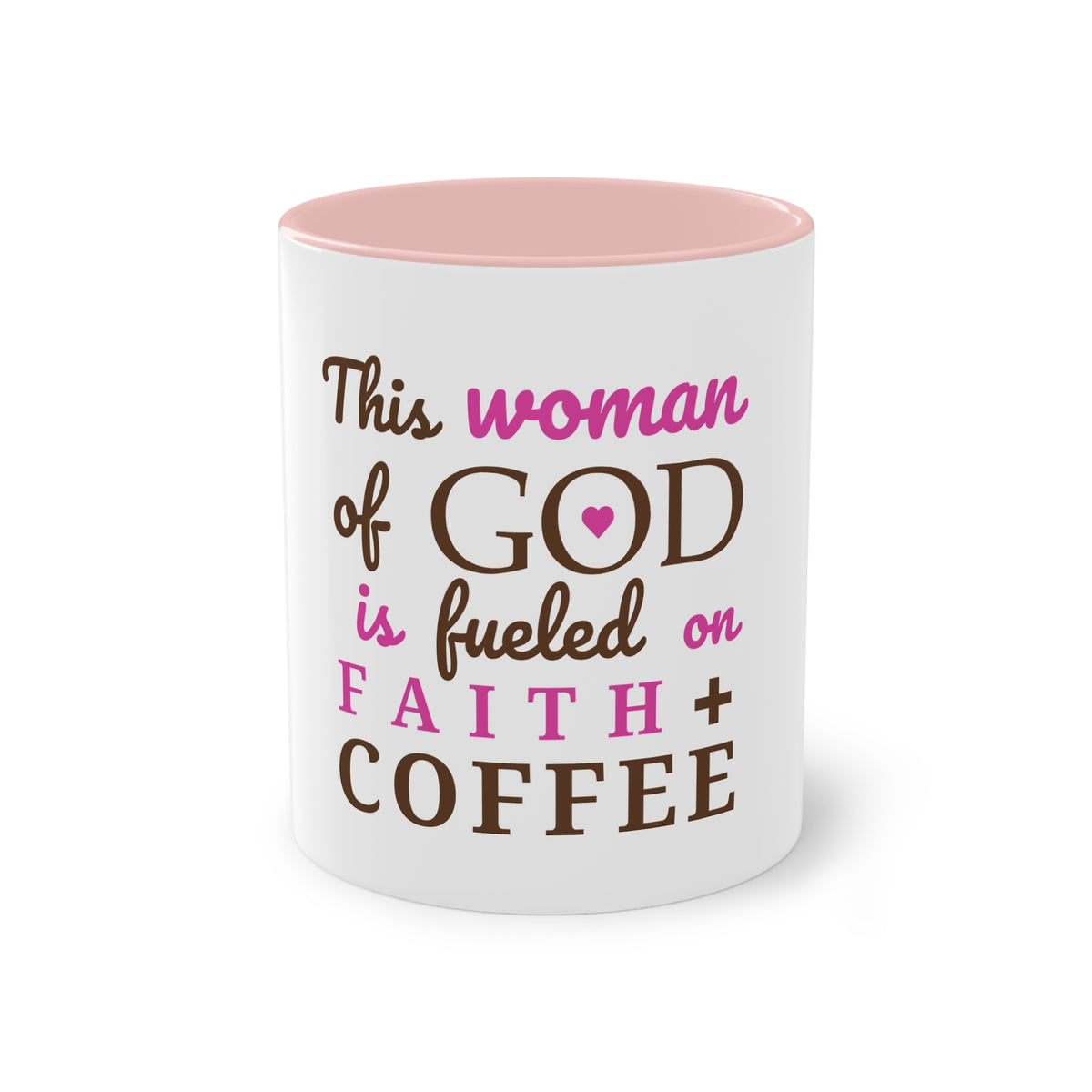 Woman of God Coffee Mug – Fueled by Faith and Coffee Cup | Christian Mug for Women | Inspirational Scripture Mug | Faith Gift for Coffee Lovers