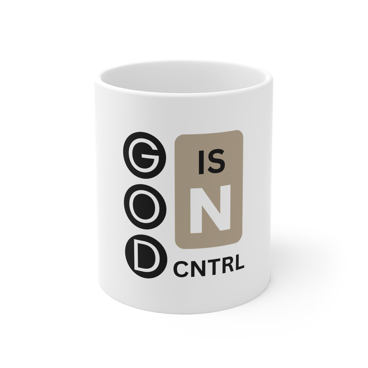 Inspirational Quote Mug, Motivational Coffee Cup, God is in Control