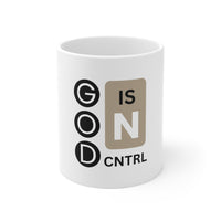 Inspirational Quote Mug, Motivational Coffee Cup, God is in Control