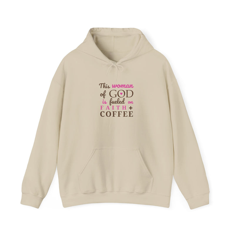 Woman of God Hoodie – Fueled by Faith and Coffee Sweater | Christian Hoodie for Women | Faith Apparel | Inspirational Gift for Women of Faith