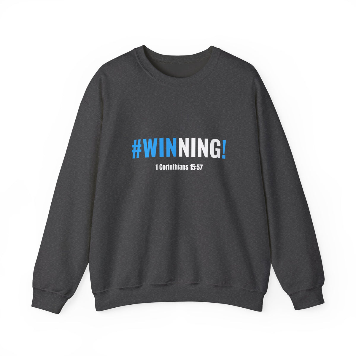 Victory Through Christ T-Shirt | 1 Corinthians 15:57 Scripture Tee | Christian Faith Graphic SWEATSHIRT