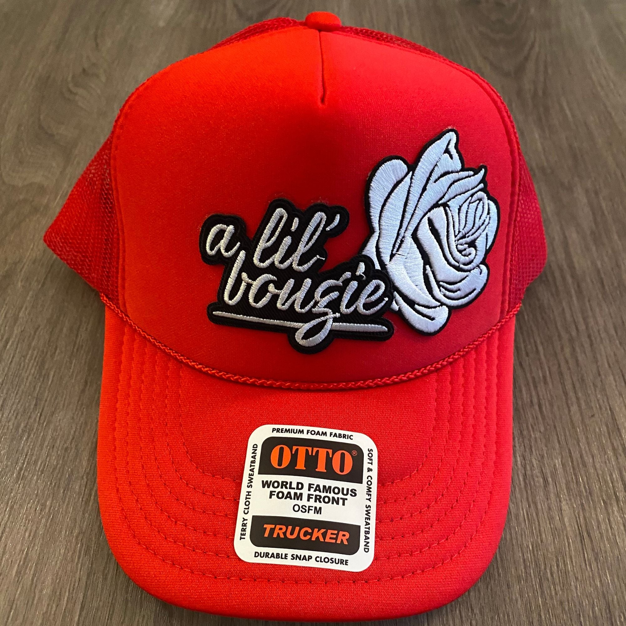 A Lil'bougie Trucker Hat Red – Eden and Blue